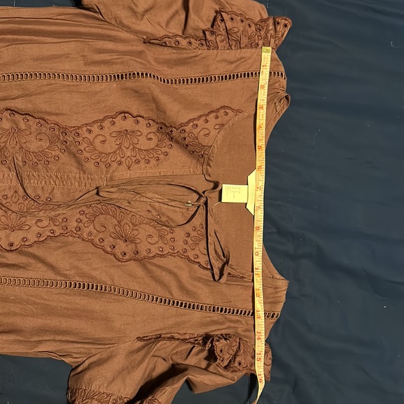 H&M Dark Plum Dress with Eyelet Embroidery - Picture 4 of 4